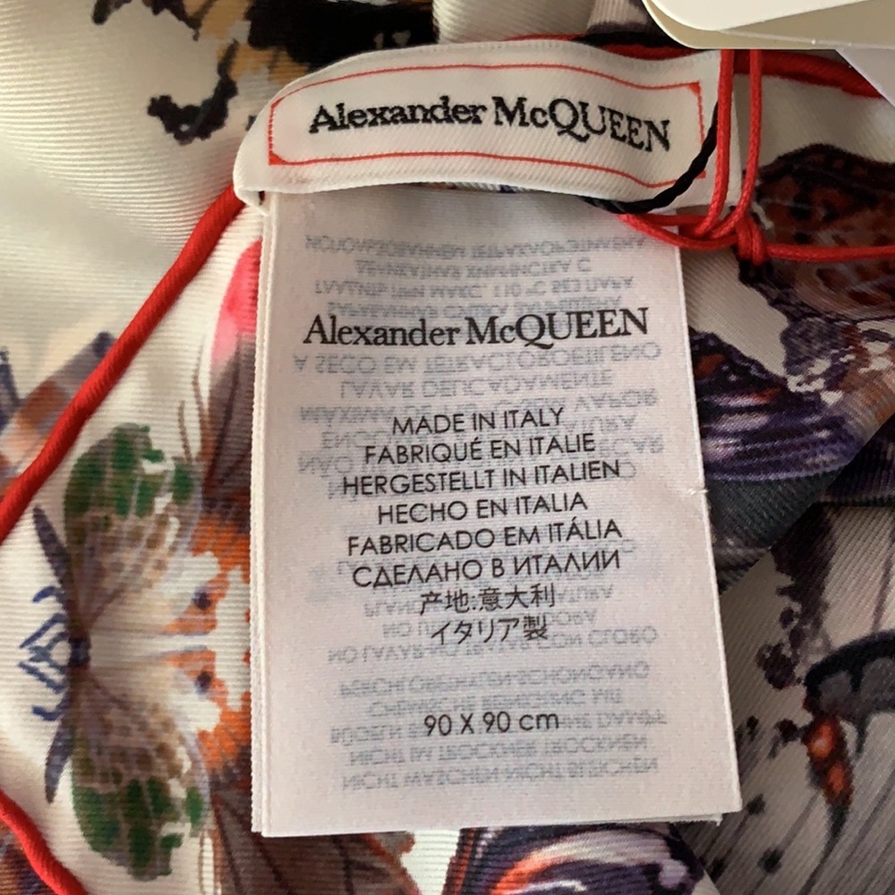 Alexander McQueen Butterfly Decay Skull Scarf - Picture 4 of 8